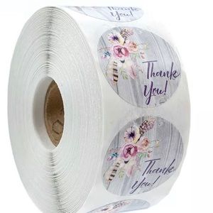Roll of 500 Thank you stickers